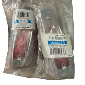 CLEARANCE MARKER 6 LEDS REDSTAINLESS STEEL BEZEL