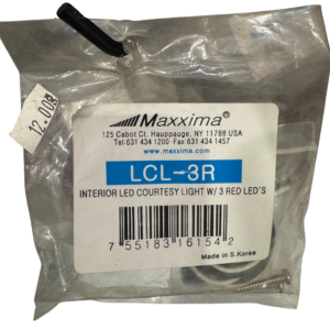 MAXXIMA LCL-3R - CHROME MICRO RED LED LGHT