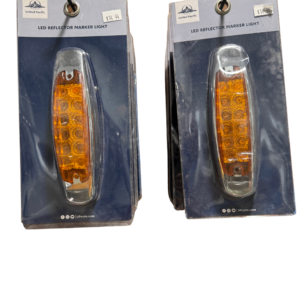12 LED Rectangular Clearance/ Marker Light W/ Chrome Bezel - Amber LED/ Amber Lens 38305